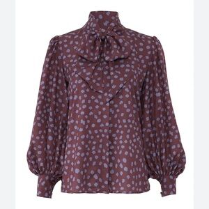 Hunter Bell Purple Polka Dot Blouse